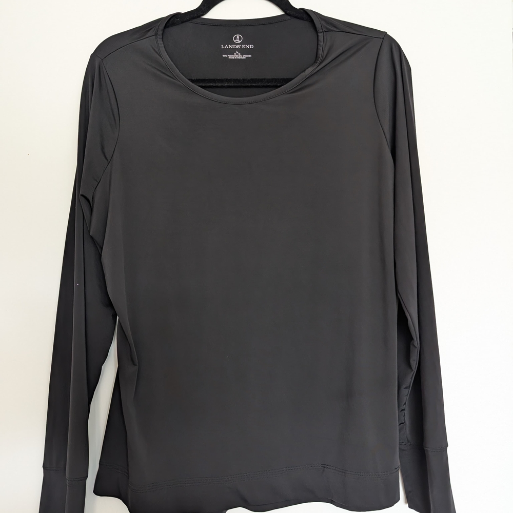 Lands' End Black Long Sleeve Top